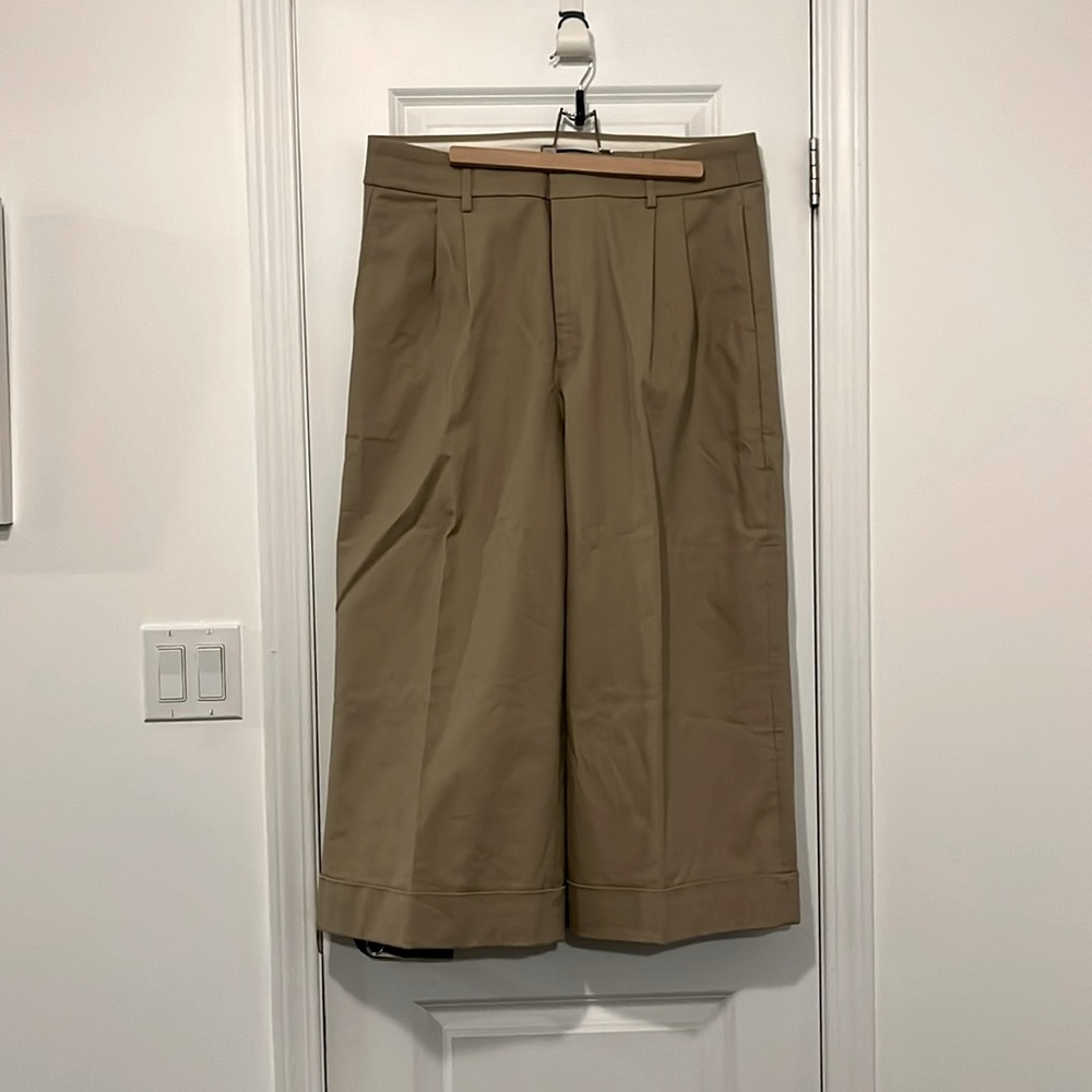 J.CREW wide leg pleated khaki boss lady pants